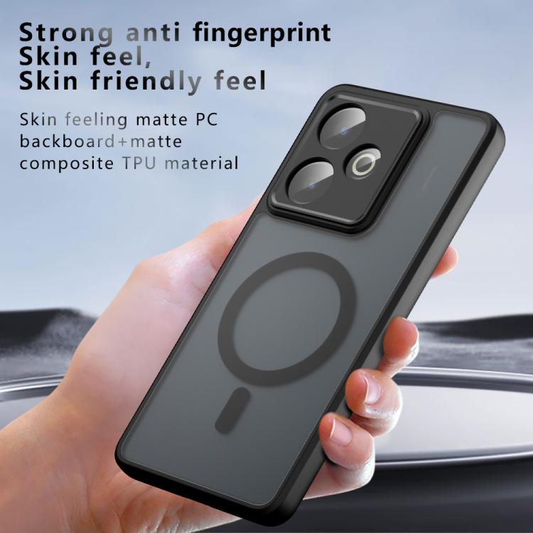 For Realme GT 7 Global Armor MagSafe PC Hybrid TPU Phone Case - Frosted Black