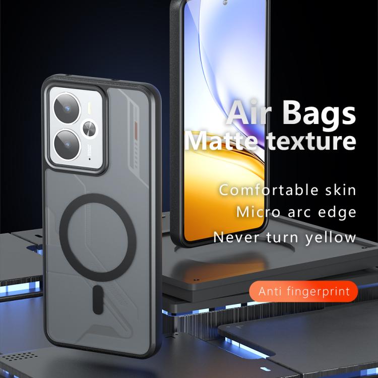 For Realme 14 / 14T / Neo7x Armor MagSafe PC Hybrid TPU Phone Case - Frosted Black