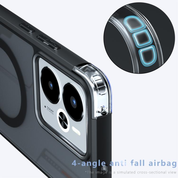 For Realme 14 / 14T / Neo7x Armor MagSafe PC Hybrid TPU Phone Case - Frosted Black
