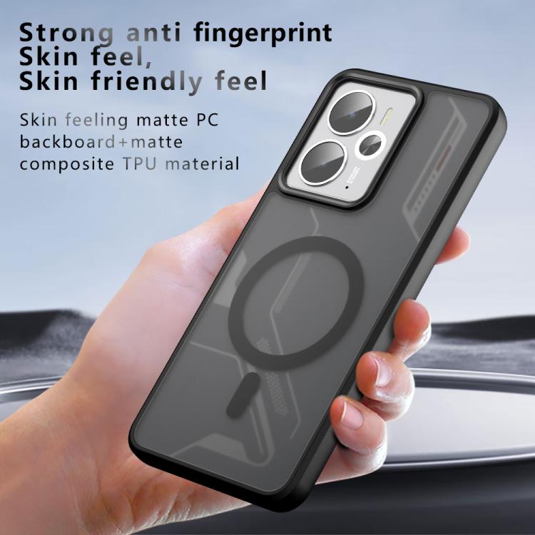 For Realme 14 / 14T / Neo7x Armor MagSafe PC Hybrid TPU Phone Case - Frosted Black