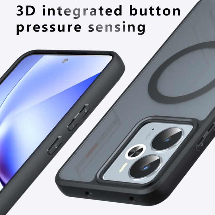 For Realme 14 / 14T / Neo7x Armor MagSafe PC Hybrid TPU Phone Case - Frosted Black