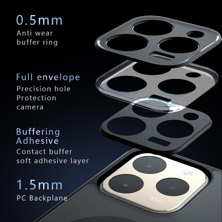 For Realme 15T 5G Armor MagSafe PC Hybrid TPU Phone Case - Frosted Black