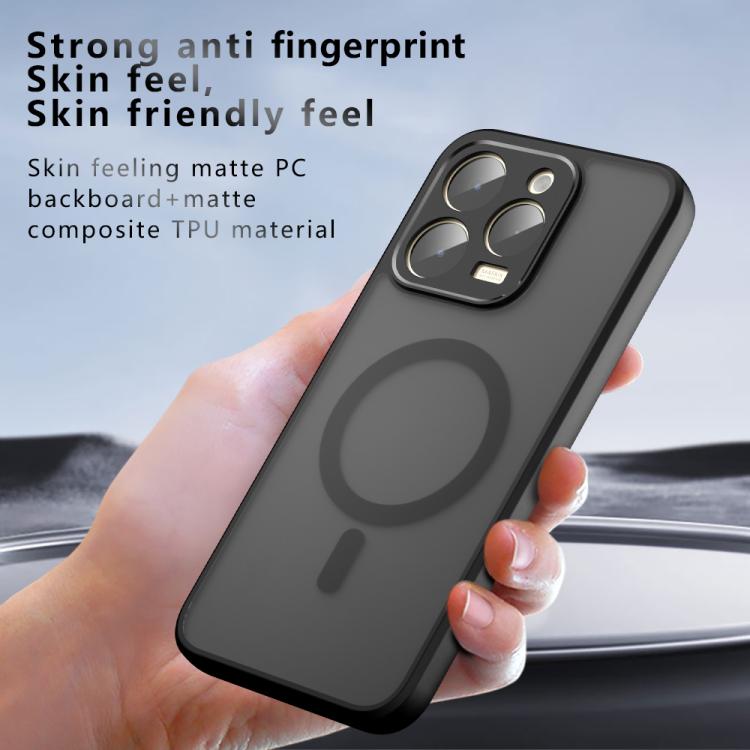 For Realme 15T 5G Armor MagSafe PC Hybrid TPU Phone Case - Frosted Black