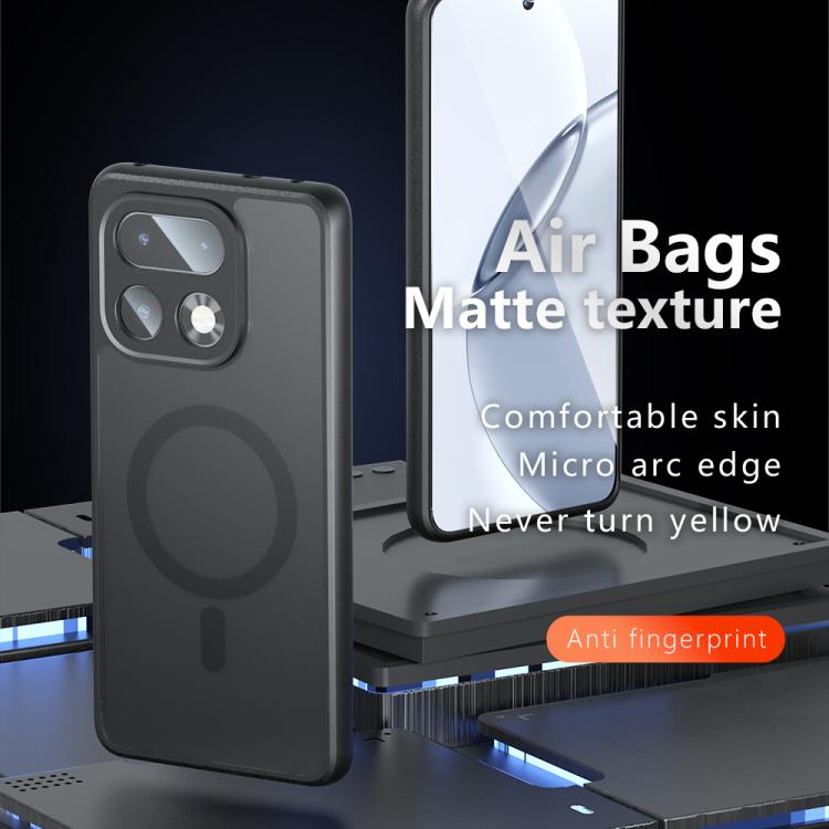 For Realme 16 Pro+ 5G Armor MagSafe PC Hybrid TPU Phone Case - Frosted Black