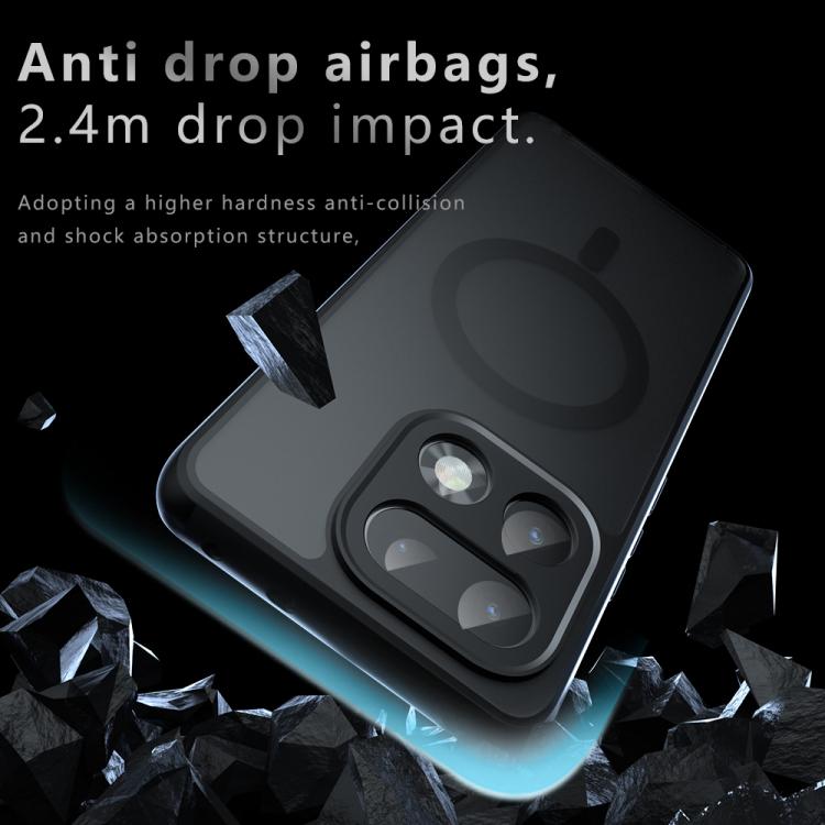For Realme 16 Pro+ 5G Armor MagSafe PC Hybrid TPU Phone Case - Frosted Black