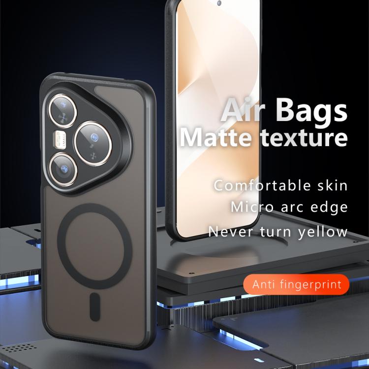 For Huawei Pura 80 Pro 5G Armor MagSafe PC Hybrid TPU Phone Case - Frosted Black