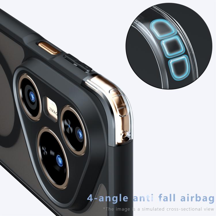 For Huawei Pura 80 Pro 5G Armor MagSafe PC Hybrid TPU Phone Case - Frosted Black