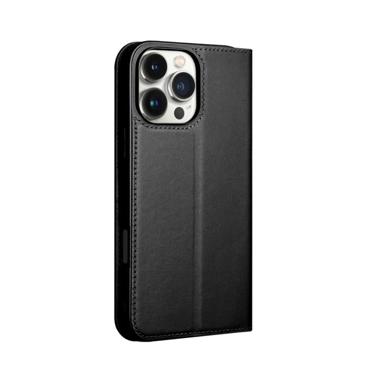 For iPhone 16 Pro Max QIALINO Classic Gen2 Genuine Leather Phone Case