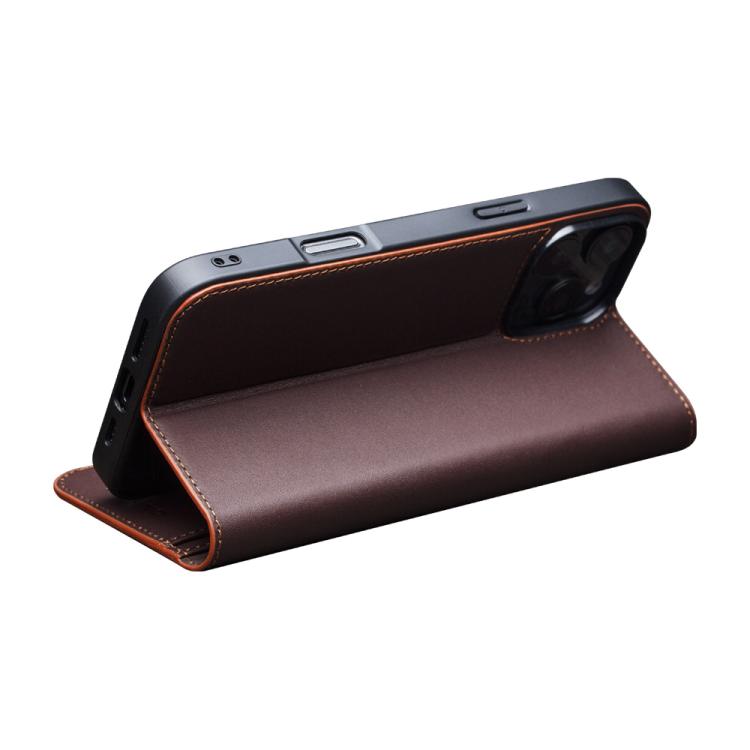 For iPhone 16 Pro Max QIALINO Classic Gen2 Genuine Leather Phone Case
