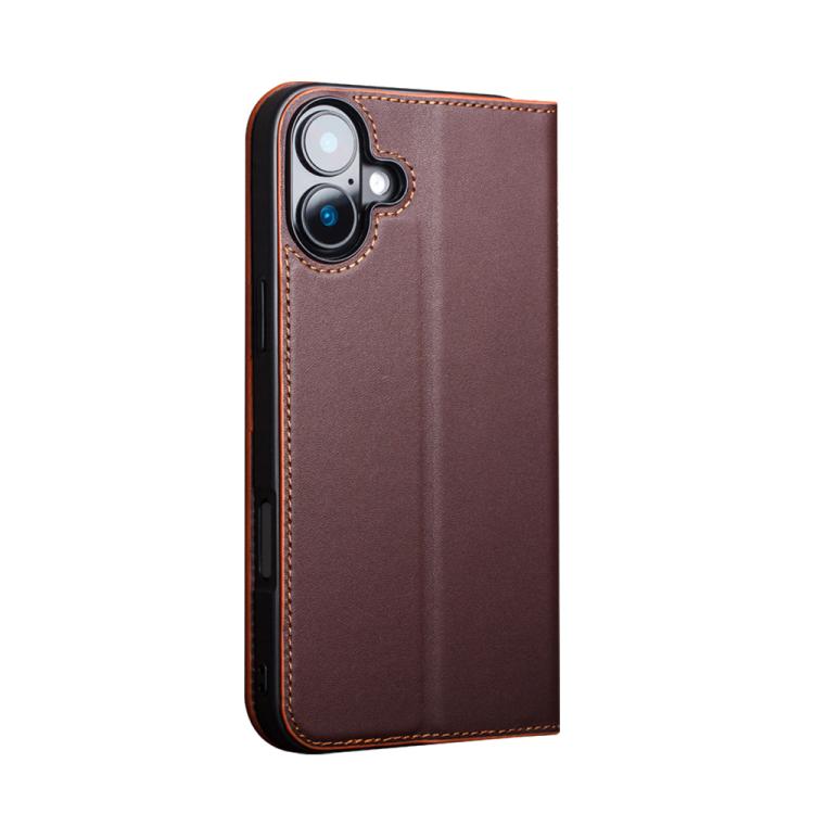 For iPhone 16 Plus QIALINO Classic Gen2 Genuine Leather Phone Case