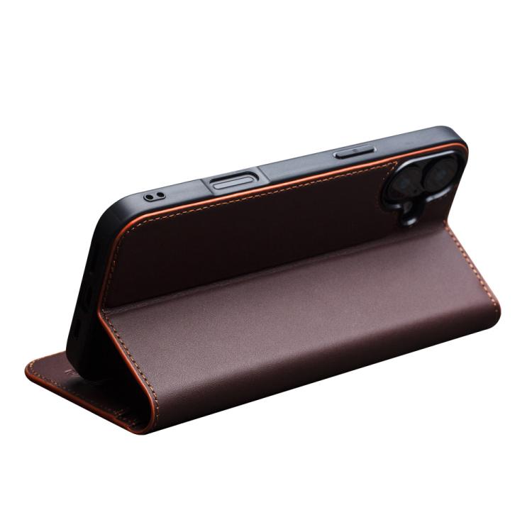 For iPhone 16 Plus QIALINO Classic Gen2 Genuine Leather Phone Case
