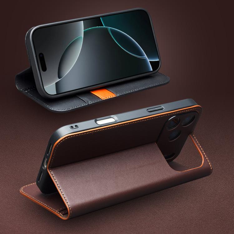 For iPhone 17 Pro Max QIALINO Classic Gen2 Genuine Leather Phone Case