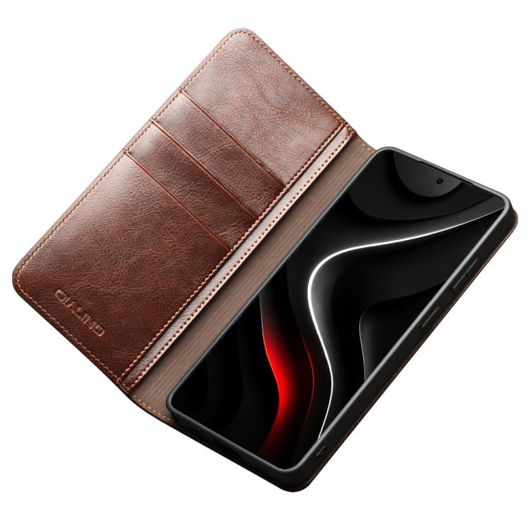 For Samsung Galaxy S26 Ultra 5G QIALINO Genuine Leather Phone Case