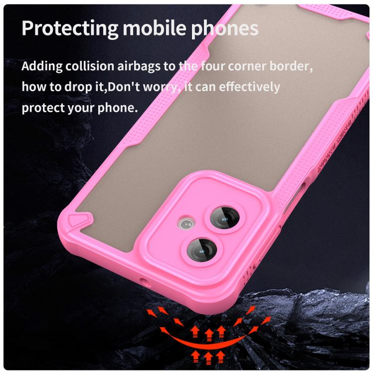 For Motorola Moto G55 5G Armor Glaze PC Hybrid TPU Phone Case