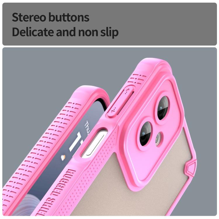 For Motorola Moto G55 5G Armor Glaze PC Hybrid TPU Phone Case