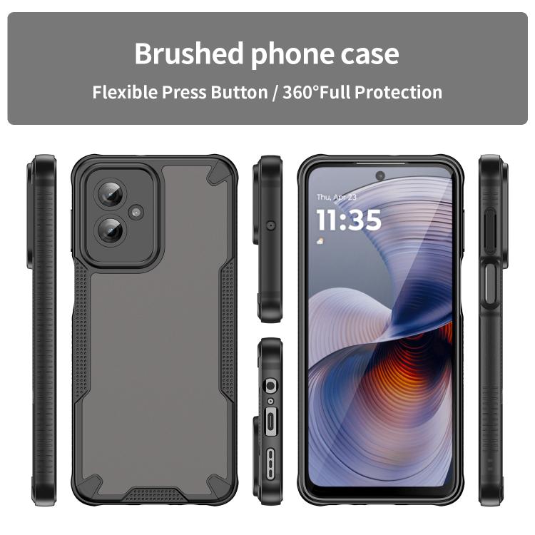 For Motorola Moto G55 5G Armor Glaze PC Hybrid TPU Phone Case