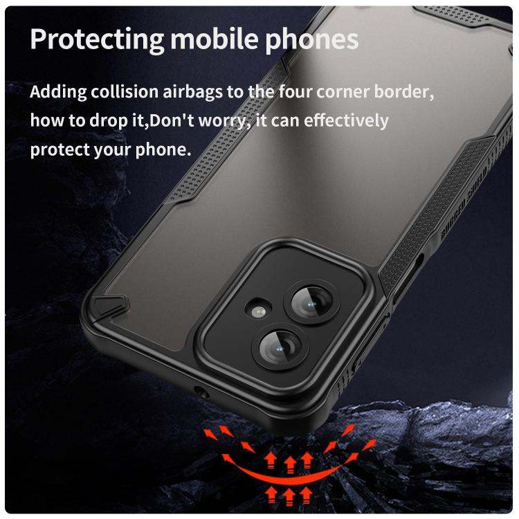 For Motorola Moto G55 5G Armor Glaze PC Hybrid TPU Phone Case