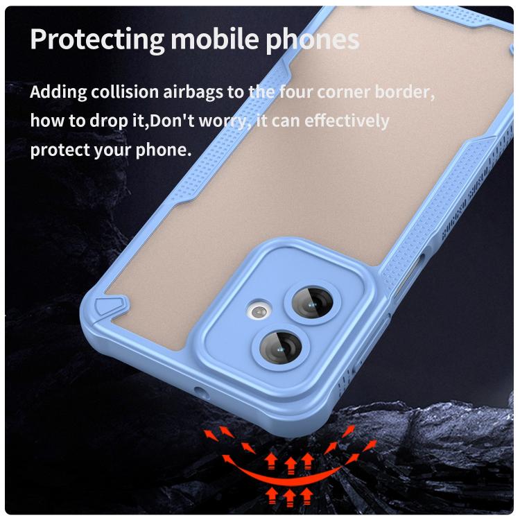 For Motorola Moto G55 5G Armor Glaze PC Hybrid TPU Phone Case