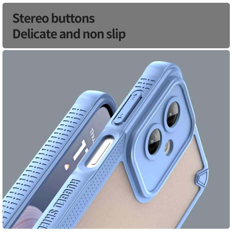 For Motorola Moto G55 5G Armor Glaze PC Hybrid TPU Phone Case