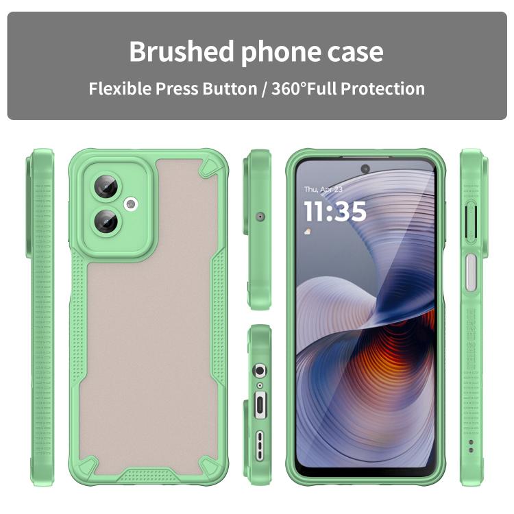 For Motorola Moto G55 5G Armor Glaze PC Hybrid TPU Phone Case