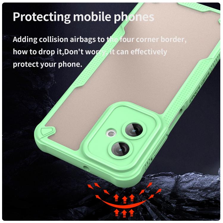 For Motorola Moto G55 5G Armor Glaze PC Hybrid TPU Phone Case