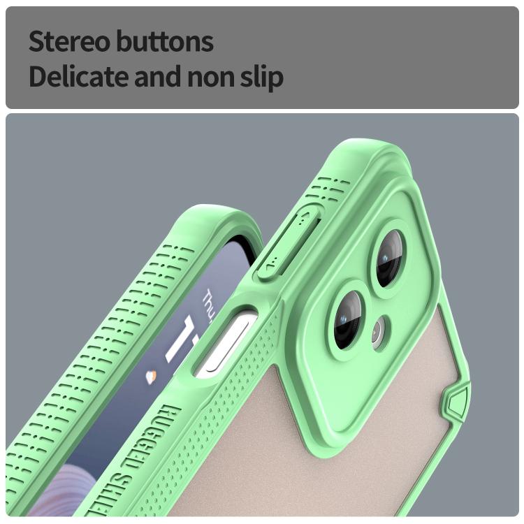 For Motorola Moto G55 5G Armor Glaze PC Hybrid TPU Phone Case