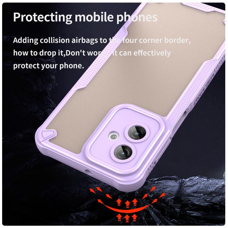 For Motorola Moto G55 5G Armor Glaze PC Hybrid TPU Phone Case
