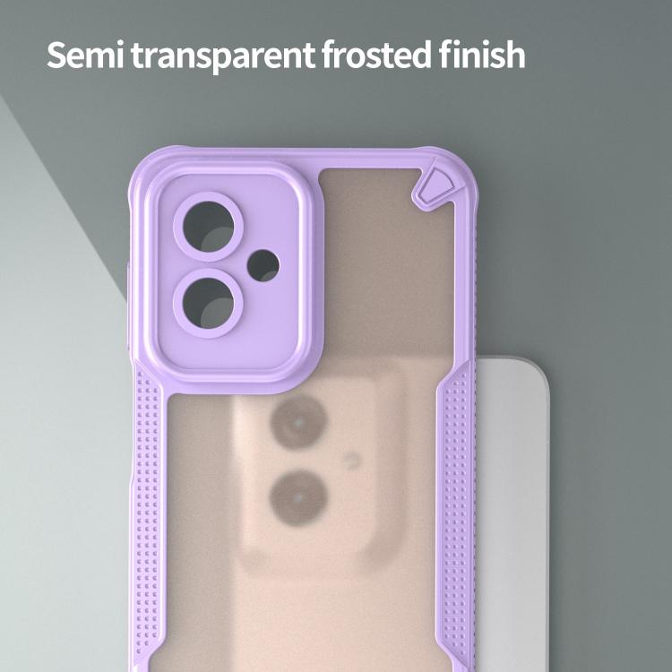 For Motorola Moto G55 5G Armor Glaze PC Hybrid TPU Phone Case