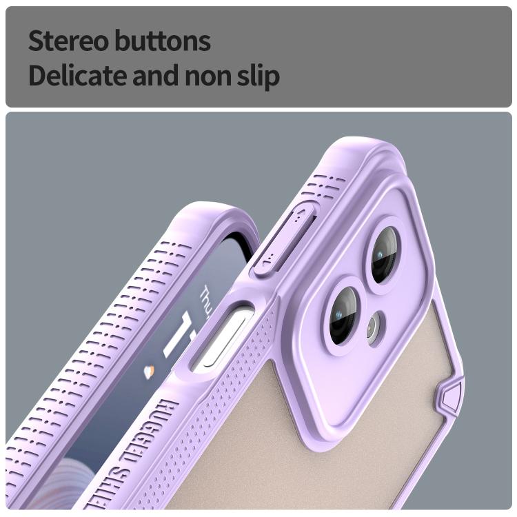For Motorola Moto G55 5G Armor Glaze PC Hybrid TPU Phone Case