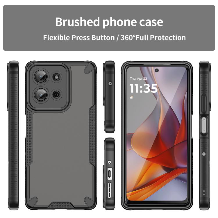 For Motorola Moto G75 5G Armor Glaze PC Hybrid TPU Phone Case
