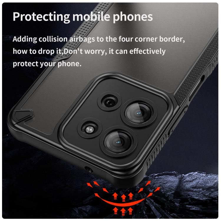 For Motorola Moto G75 5G Armor Glaze PC Hybrid TPU Phone Case