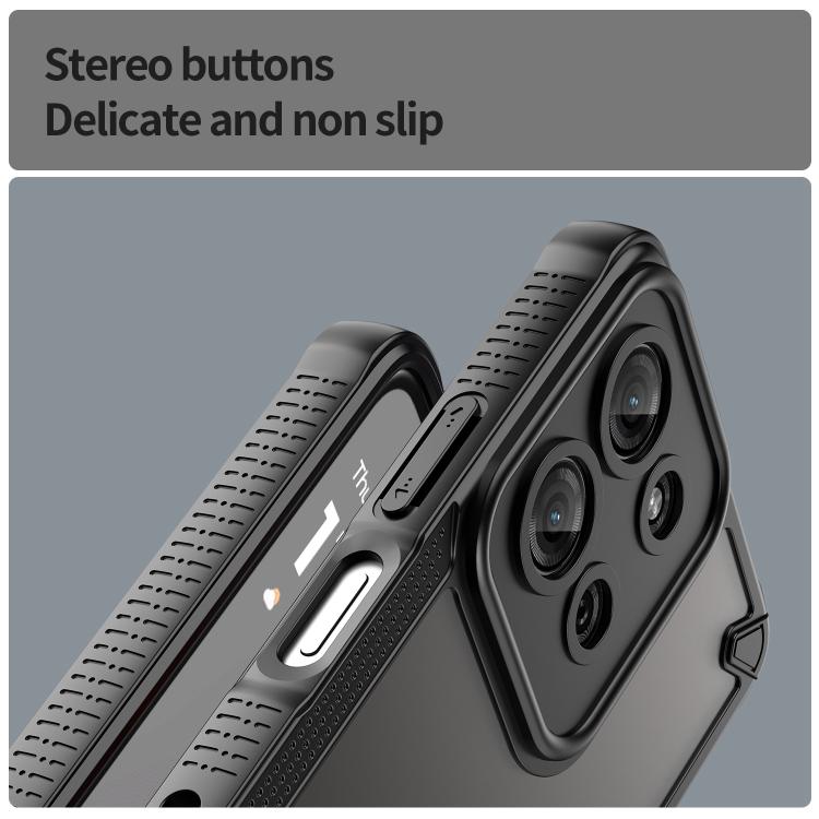 For Motorola Moto G75 5G Armor Glaze PC Hybrid TPU Phone Case