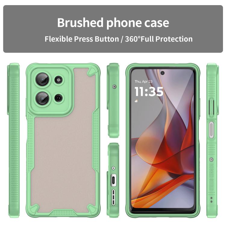 For Motorola Moto G75 5G Armor Glaze PC Hybrid TPU Phone Case
