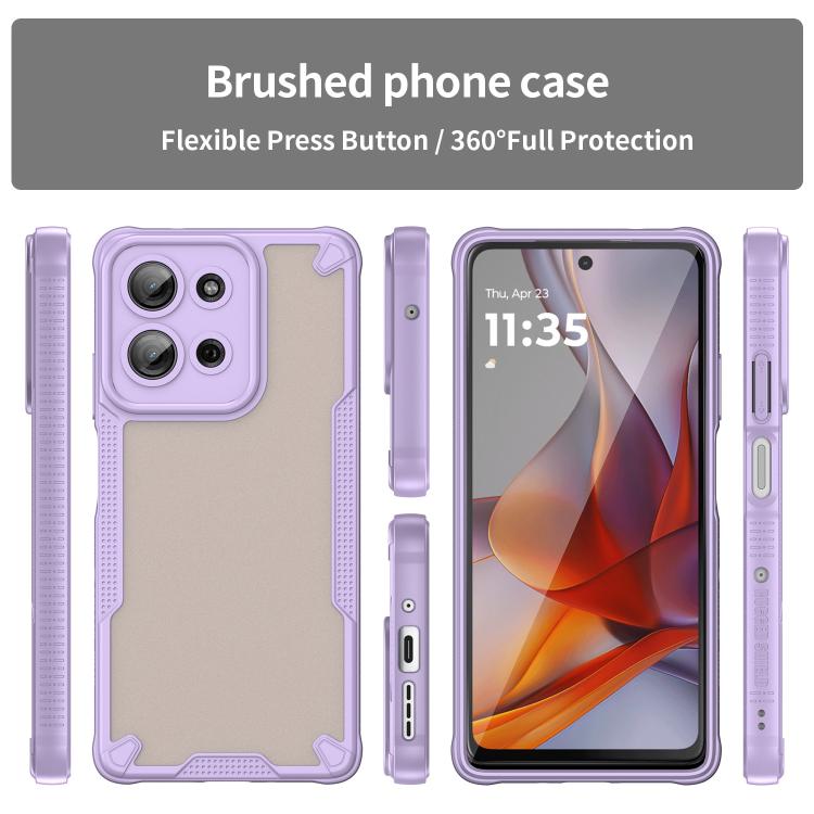 For Motorola Moto G75 5G Armor Glaze PC Hybrid TPU Phone Case