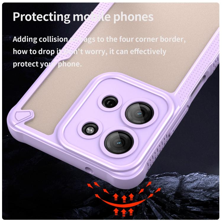 For Motorola Moto G75 5G Armor Glaze PC Hybrid TPU Phone Case