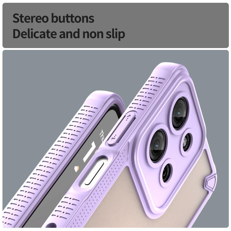 For Motorola Moto G75 5G Armor Glaze PC Hybrid TPU Phone Case