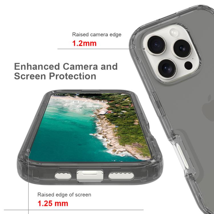 For iPhone 16 Pro Max Shockproof Clear Gradient PC + TPU Phone Case