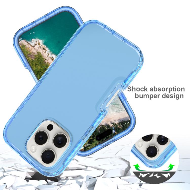 For iPhone 16 Pro Max Shockproof Clear Gradient PC + TPU Phone Case