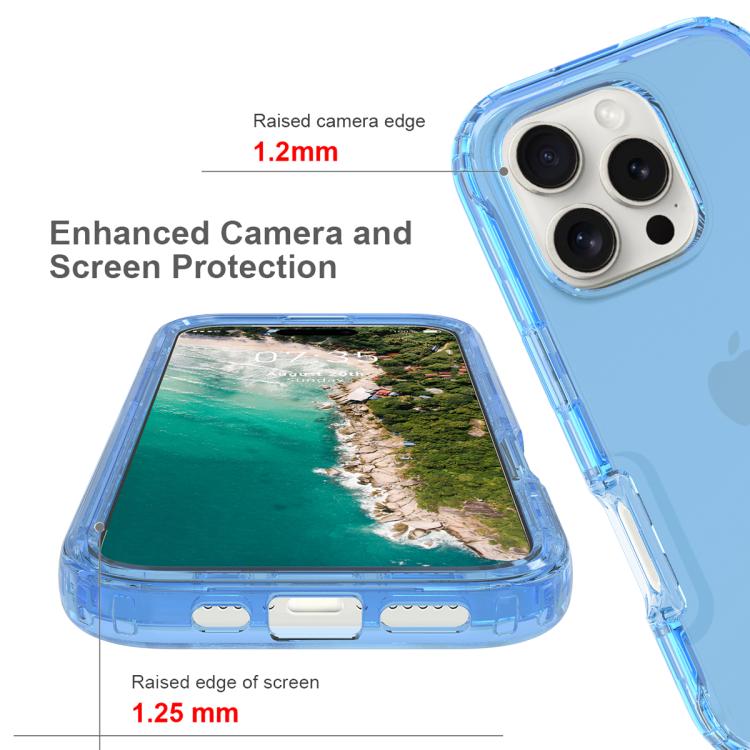 For iPhone 16 Pro Max Shockproof Clear Gradient PC + TPU Phone Case