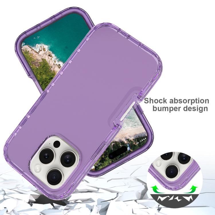 For iPhone 16 Pro Max Shockproof Clear Gradient PC + TPU Phone Case