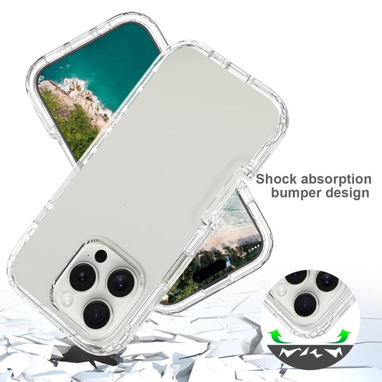 For iPhone 16 Pro Shockproof Clear Gradient PC + TPU Phone Case