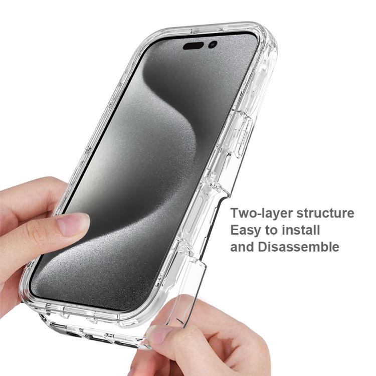 For iPhone 16 Pro Shockproof Clear Gradient PC + TPU Phone Case