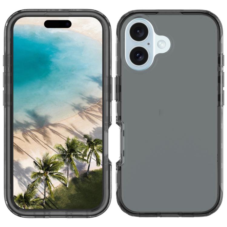 For iPhone 16 Plus Shockproof Clear Gradient PC + TPU Phone Case