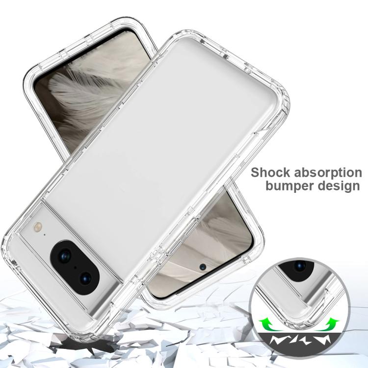 For Google Pixel 8 Shockproof Clear Gradient PC + TPU Phone Case