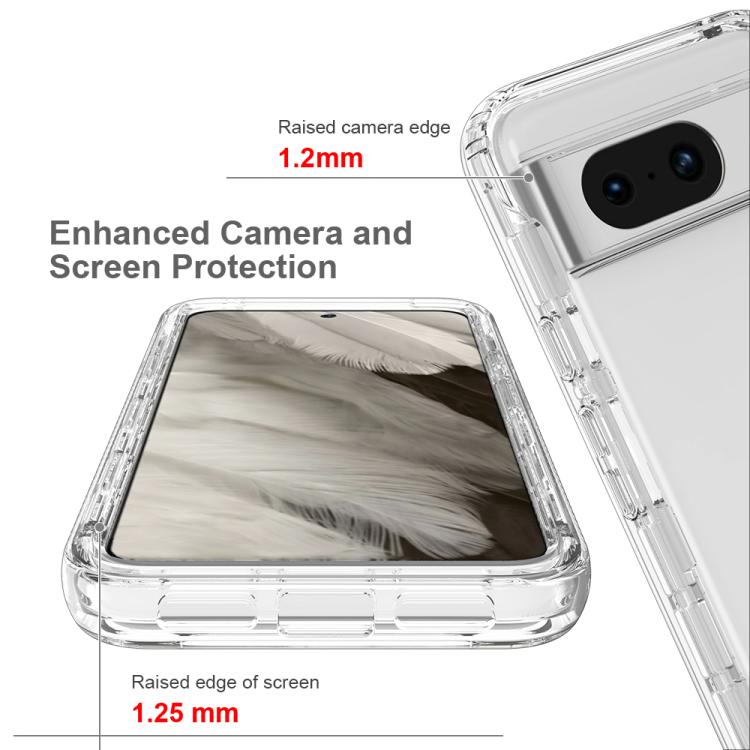 For Google Pixel 8 Shockproof Clear Gradient PC + TPU Phone Case
