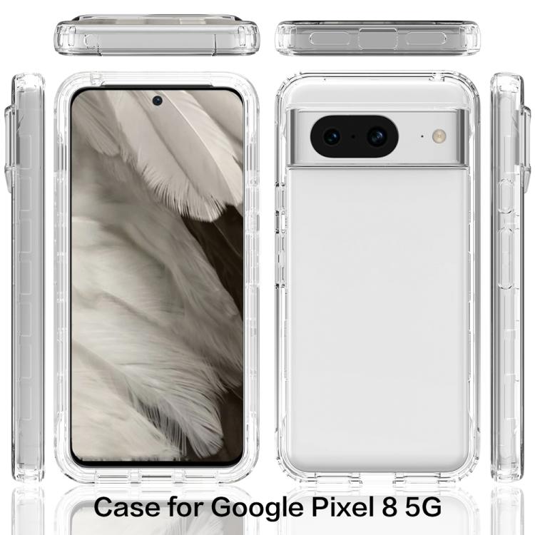 For Google Pixel 8 Shockproof Clear Gradient PC + TPU Phone Case