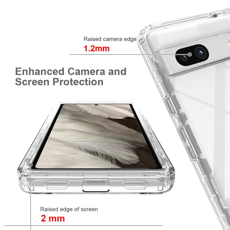 For Google Pixel 7a Shockproof Clear Gradient PC + TPU Phone Case