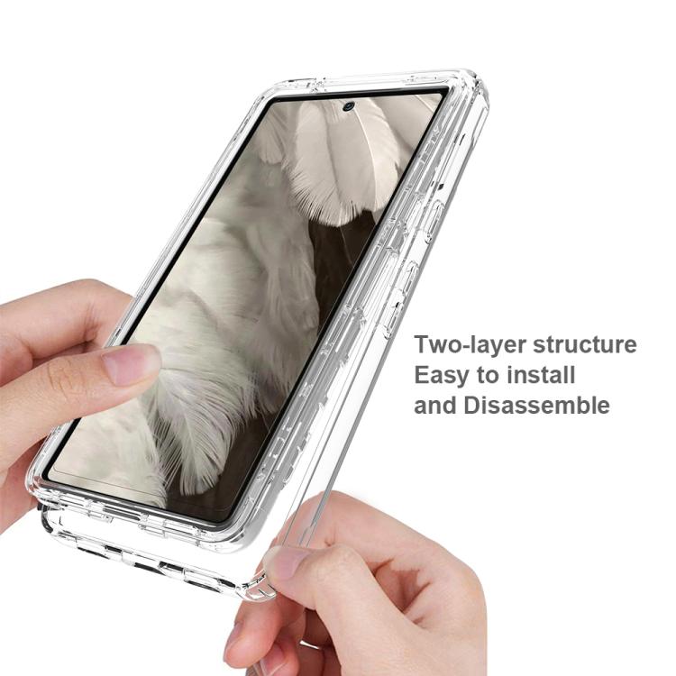 For Google Pixel 7a Shockproof Clear Gradient PC + TPU Phone Case