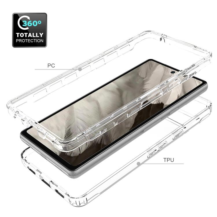 For Google Pixel 7a Shockproof Clear Gradient PC + TPU Phone Case