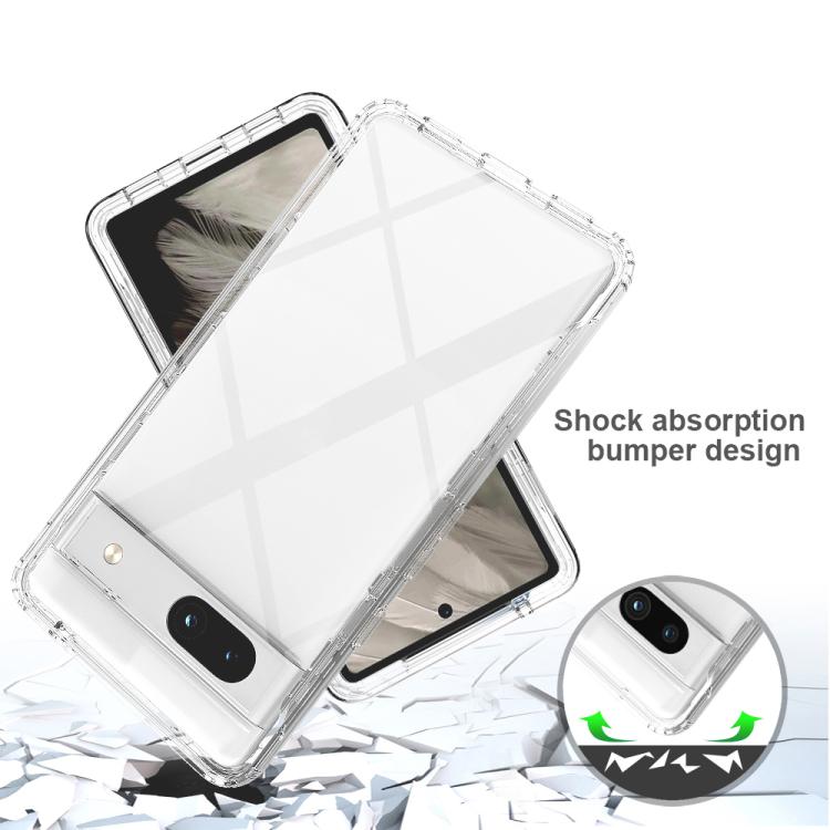 For Google Pixel 7a Shockproof Clear Gradient PC + TPU Phone Case